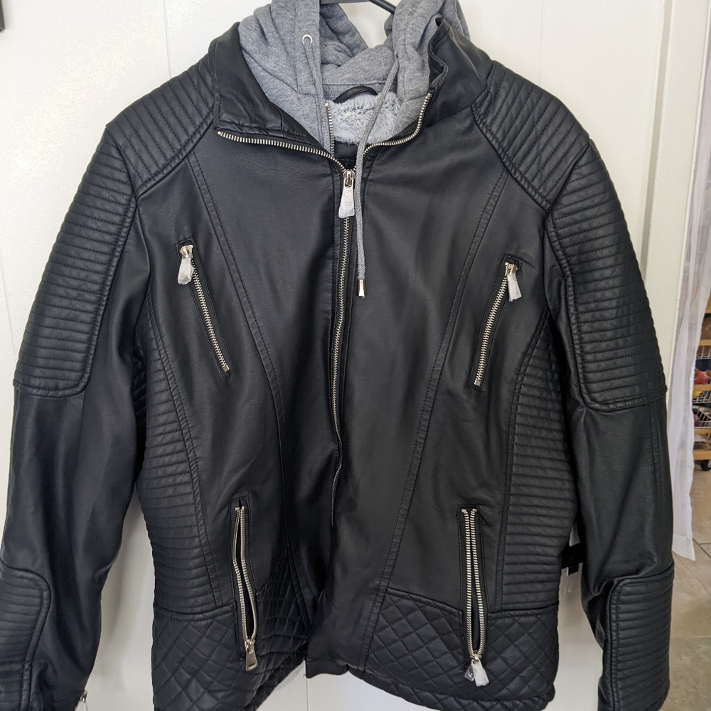 Faux leather jacket